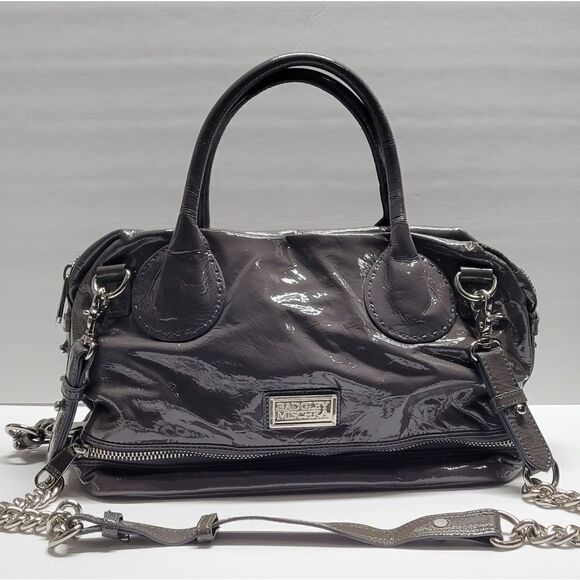 Badgley Mischka Handbags - Badgley Mischka gray patent leather purse